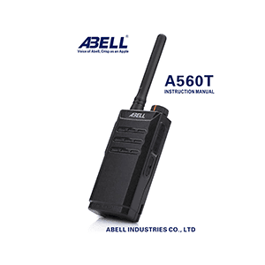 Abell A560T Digital Two-Way Radio Instruction Manual