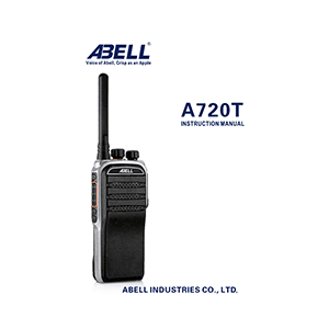 Abell A720T Digital Two-Way Radio Instruction Manual