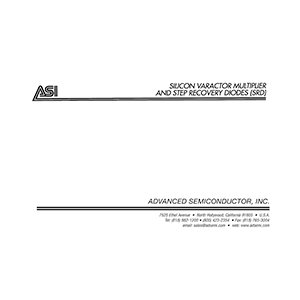 AS21A Advanced Semiconductor Step Recovery Diode Data Sheet