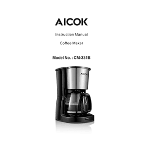 Aicok CM-331B Coffee Maker Instruction Manual