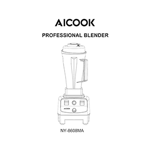 Aicook NY-8608MA Professional Blender Instruction Manual