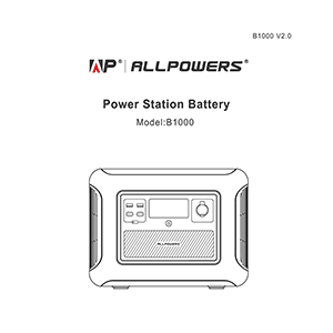 ALLPOWERS B1000 Expansion Battery User Manual