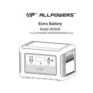 ALLPOWERS B3000 Expansion Battery User Manual