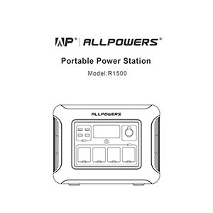 ALLPOWERS R1500 Portable Power Station User Manual