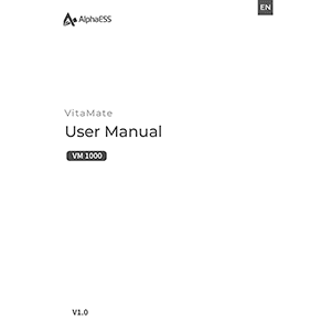 AlphaESS VitaMate VM1000 Expansion Battery User Manual