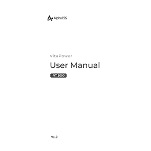 AlphaESS VitaPower VT1000 Power Station User Manual