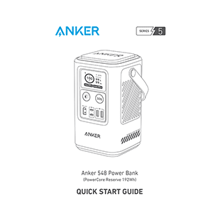 Anker 548 Power Bank (PowerCore Reserve 192Wh) User Guide