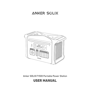 Anker SOLIX F1500 Portable Power Station User Manual