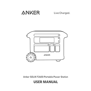 Anker SOLIX F2600 Portable Power Station User Manual