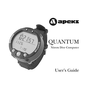 Apeks Quantum Dive Computer User's Guide