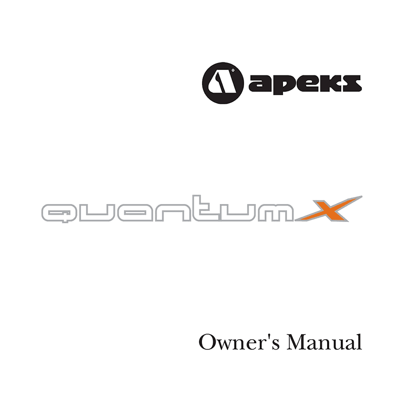 Apeks Quantum X Dive Computer Owner's Manual