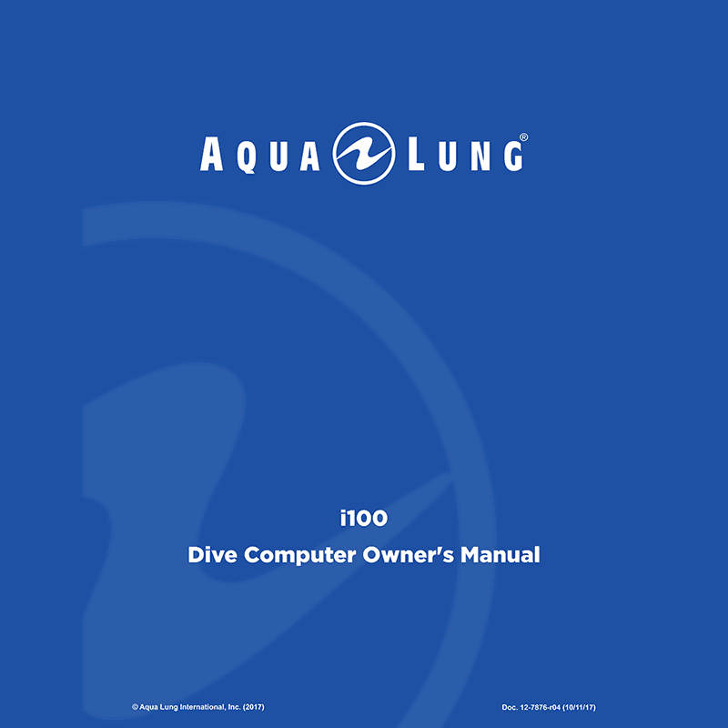 Aqualung i100 Dive Computer Owner's Manual