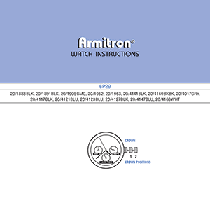 Armitron 20/1883BLK Watch Instruction Manual