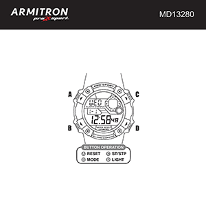 Armitron Pro Sport 40/8356RED Digital Watch Instructions Manual