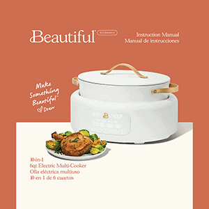 Beautiful 10-in-1 6qt Electric Multi-Cooker Instruction Manual