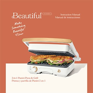 Beautiful 2-in-1 Panini Press and Grill Instruction Manual