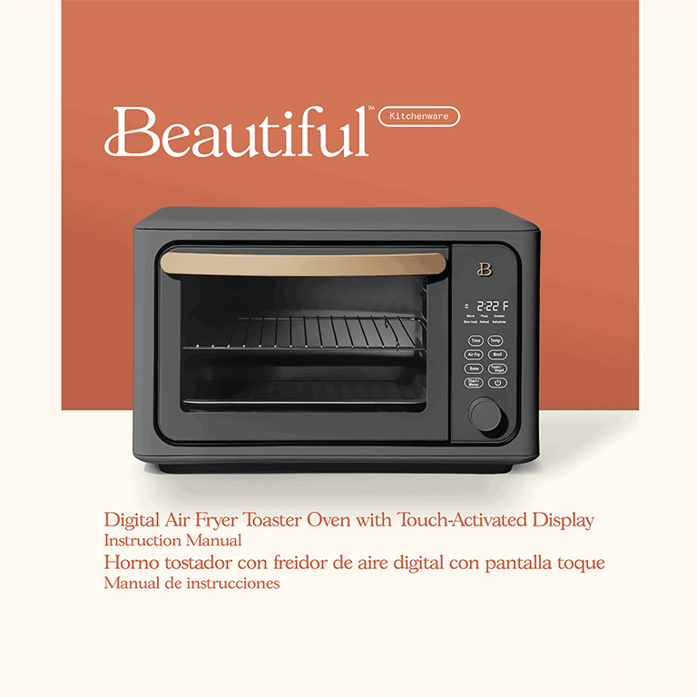 Beautiful 6 Slice Digital Air Fryer Toaster Oven User Manual