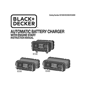 Black+Decker BC15BD 15-Amp Battery Charger (with Engine Start) Instruction Manual