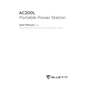 Bluetti AC200L Portable Power Station User Manual