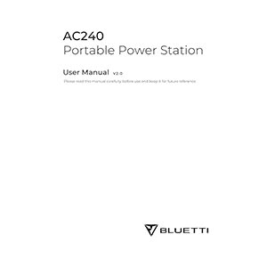 Bluetti AC240 Portable Power Station User Manual