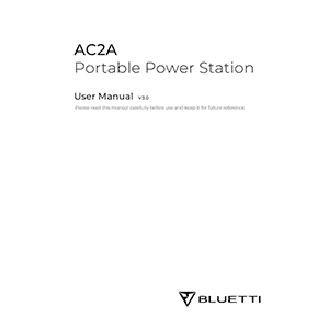 Bluetti AC2A Portable Power Station User Manual