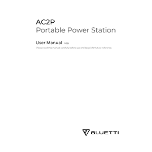 Bluetti AC2P Portable Power Station User Manual