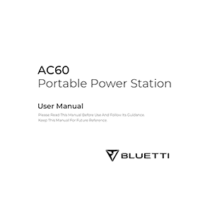 Bluetti AC60 Portable Power Station User Manual