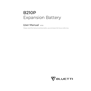 Bluetti B210P Expansion Battery User Manual