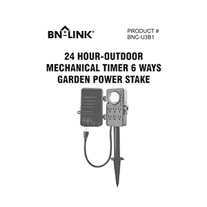 BN-LINK BNC-U3B1 Mechanical Outdoor Timer Instruction Manual