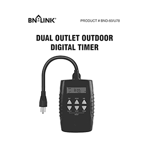 BN-LINK BND-60/U78 Digital Timer Instruction Manual