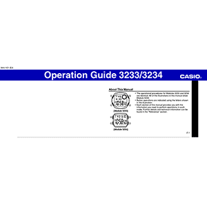 Casio A178WA-1A Digital Watch Operation Guide