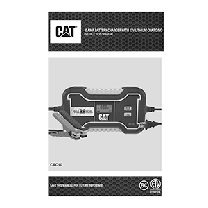 CAT CBC10 10-Amp Battery Charger Instruction Manual