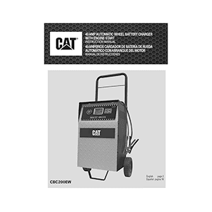 CAT CBC200EW Battery Charger (with Engine Start) Instruction Manual