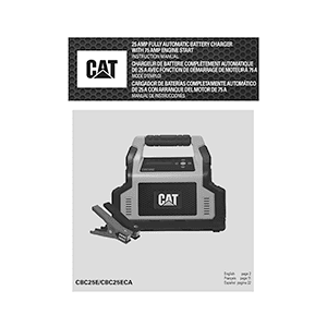 CAT CBC25E / CBC25ECA Battery Charger (with Engine Start) Instruction Manual