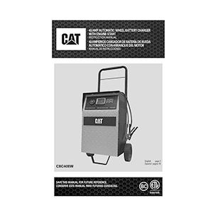 CAT CBC40EW 40-Amp Battery Charger (with Engine Start) Instruction Manual