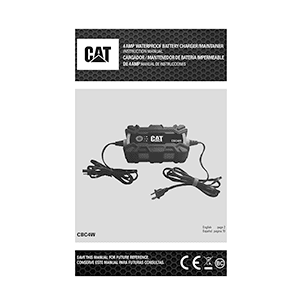 CAT CBC4W 4-Amp Battery Charger/Maintainer Instruction Manual