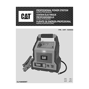 CAT CJ1000DXT Professional Power Station Instruction Manual