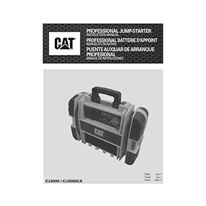 CAT CJ3000 / CJ3000CA Professional Jump-Starter Instruction Manual