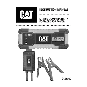 CAT CLJ1200 Jump Starter Instruction Manual