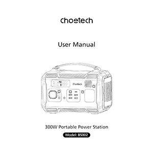 Choetech BS002 Portable Power Station 300W/276Wh User Manual