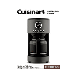 Cuisinart 12-cup Programmable Coffee Maker DCC-1220BKSWM Instruction Manual