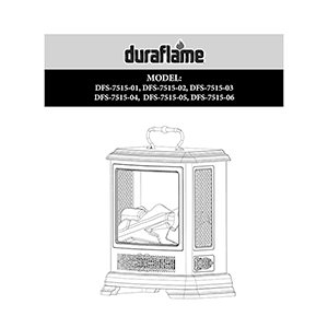 Duraflame DFS-7515-02 Electric Fireplace Stove (with Heater) Instruction Manual