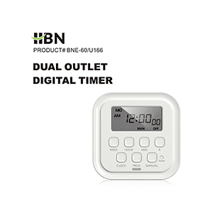 HBN BN-LINK BNE-60/U166 Digital Timer Instruction Manual