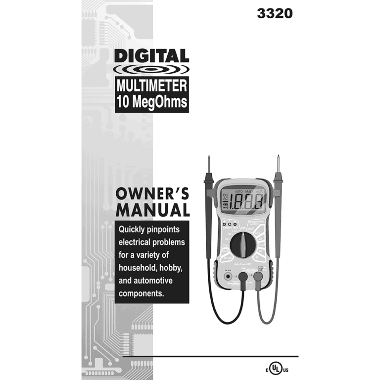 Innova 3320 AutoRanging Digital Multimeter User Manual