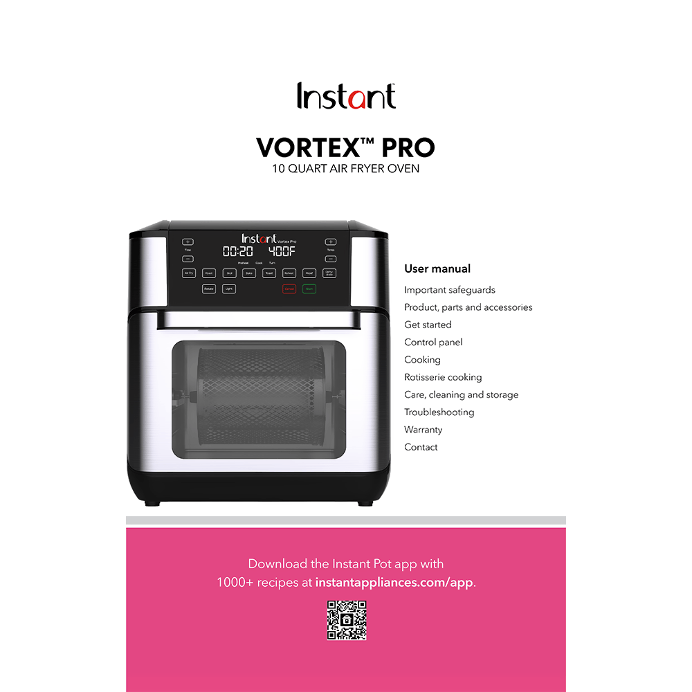 User manual Instant Vortex Pro (English - 28 pages)