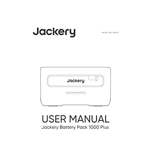 Jackery Battery Pack 1000 Plus User Manual