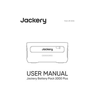 Jackery Battery Pack 2000 Plus User Manual