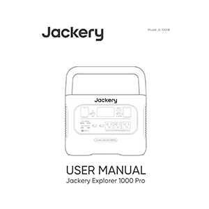 Jackery Explorer 1000 Pro Portable Power Station User Manual