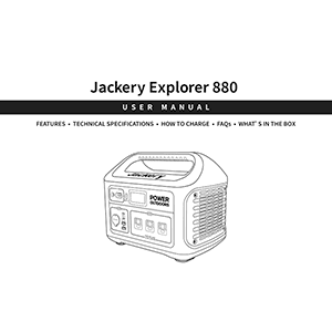 Jackery Explorer 880 Portable Power Station User Manual