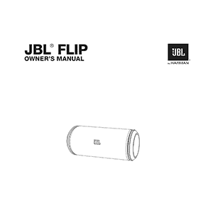 JBL FLIP Portable Speaker Owner's Manual